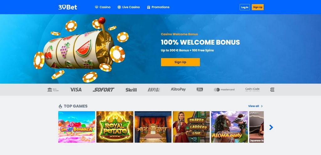 Voordelen en recensies van 30Bet Casino