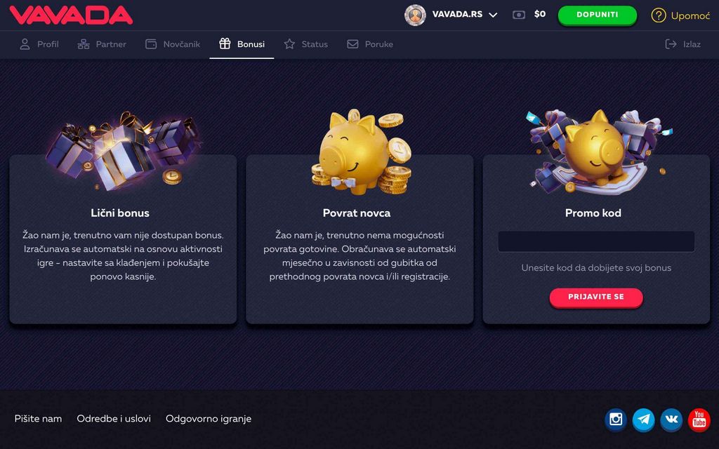 Игорное заведение Vavada — Обзор, январь 2026